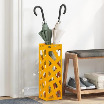 Stand per Ombrelli da Pioggia Senape 15,5 x 15,5 x 49 cm