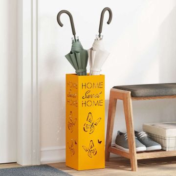 Stand per Ombrelli da Pioggia Senape 15,5 x 15,5 x 49 cm