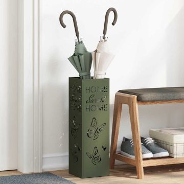 Stand per Ombrelli da Pioggia Oliva 15,5 x 15,5 x 49 cm Acciaio