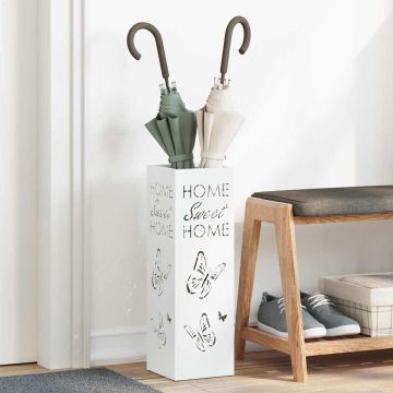 Stand per Ombrelli da Pioggia Bianco 15,5 x 15,5 x 49 cm