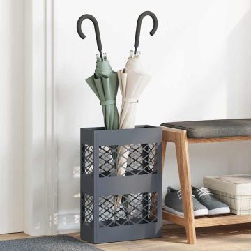Stand per Ombrelli da Pioggia Antracite 28 x 12 x 41 cm Acciaio