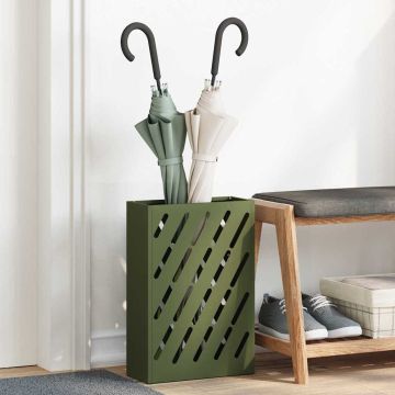 Stand per Ombrelli da Pioggia Verde Oliva 28 x 12 x 41 cm