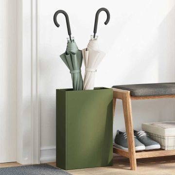 Stand per Ombrelli da Pioggia Verde Oliva 28 x 12 x 41 cm