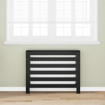 Copertura per radiatori Rovere Nero 104 x 20 x 82 cm