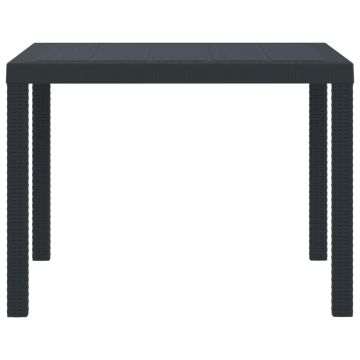 Tavolo da Giardino Antracite 100 x 100 x 73 cm polyrattan