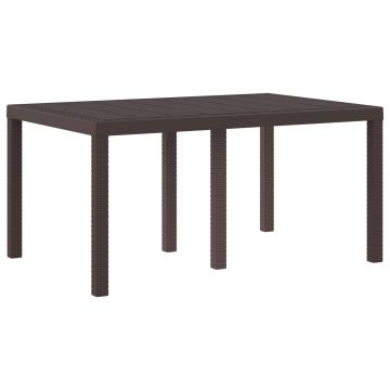 Tavolo da Giardino Marrone 150 x 100 x 73 cm polyrattan