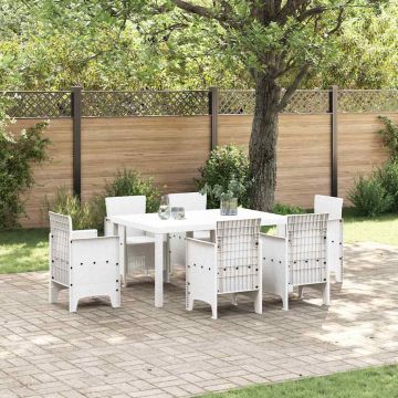 Tavolo da Giardino Bianco 150 x 100 x 73 cm polyrattan