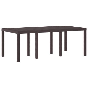 Tavolo da Giardino Marrone 200 x 100 x 73 cm polyrattan