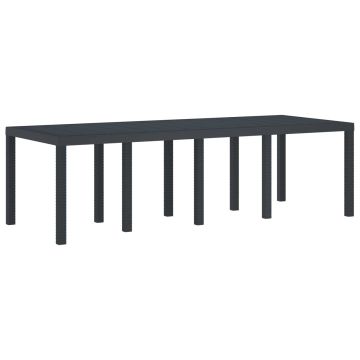 Tavolo da Giardino Resistente alle Intemperie Antracite