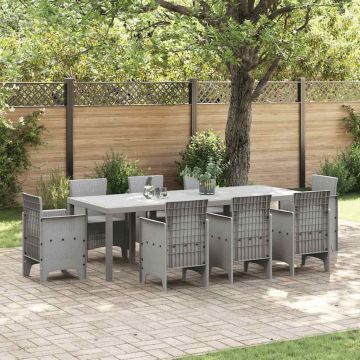 Tavolo da Giardino Resistente alle Intemperie Grigio chiaro