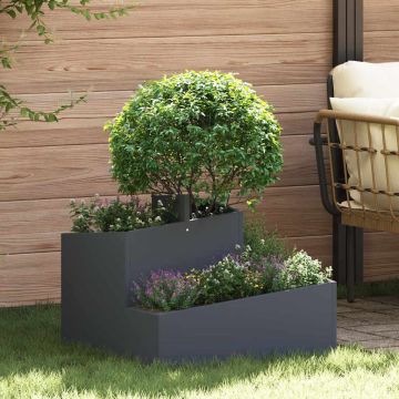 Vaso da giardino Antracite 60 x 60 x 50 cm