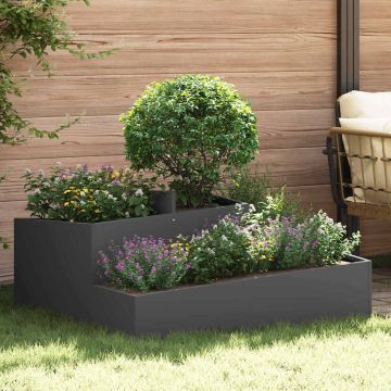 Vaso da giardino Nero 100 x 100 x 50 cm