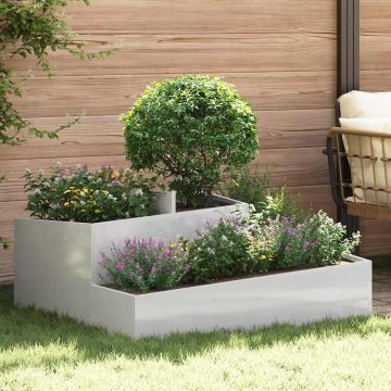 Vaso da giardino Argento 100 x 100 x 50 cm Acciaio Inox