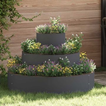 Vaso da giardino Antracite 90 x 90 x 20 cm