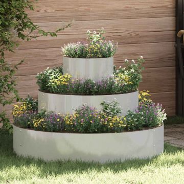 Vaso da giardino Argento 90 x 90 x 20 cm Acciaio zincato
