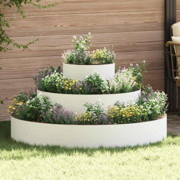 Vaso da giardino Bianco 120 x 120 x 20 cm