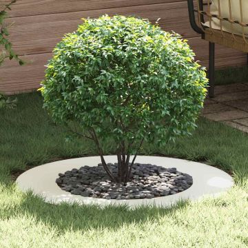 adatto per Anelli d'Albero Piatto 5 pz Bianco Ø50/80 cm Acciaio