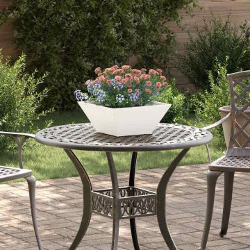 Vaso da giardino 5 pz Bianco 35 x 35 x 15 cm