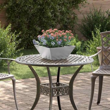 Vaso da giardino 5 pz Argento 35 x 35 x 15 cm Acciaio Inox