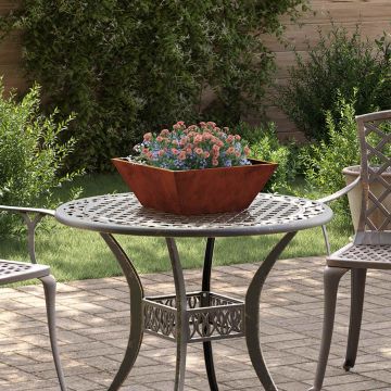 Vaso da giardino Ruggine 40 x 40 x 15 cm Acciaio Corten
