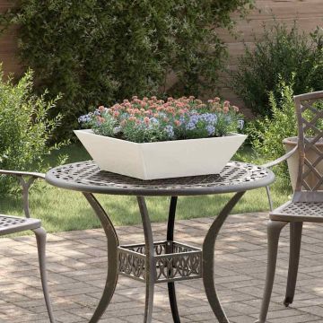 Vaso da giardino 5 pz Bianco 50 x 50 x 15 cm