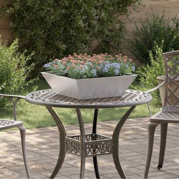 Vaso da giardino Argento 50 x 50 x 15 cm Acciaio Inox