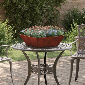 Vaso da giardino Ruggine 50 x 50 x 15 cm Acciaio Corten