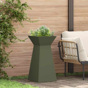 Vaso a Pilastro Verde Oliva 35 x 35 x 73 cm