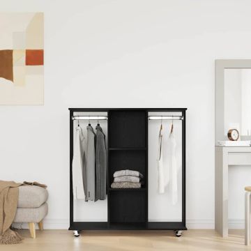 Guardaroba Rovere Nero 102 x 38 x 110 cm Legno ingegnerizzato
