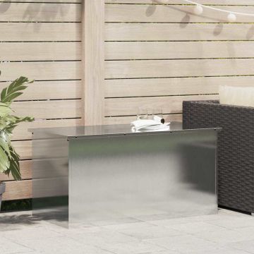 Cassa per cuscini da giardino Acciaio zincato 220 L Argento