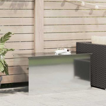 Cassa per cuscini da giardino Acciaio zincato 220 L Argento