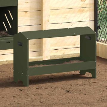 Mangiatoia per polli Verde oliva 81 x 32 x 53,5 cm