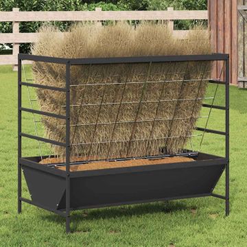 Mangiatore per Bestiame Nero 100 x 60 x 90 cm 15 kg