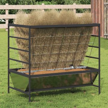 Mangiatore per Bestiame Argento 100 x 60 x 90 cm 15 kg