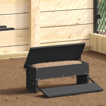 Mangiatore a Pedale per Pollo Nero 48,5 x 39,5 x 19 cm 5 kg