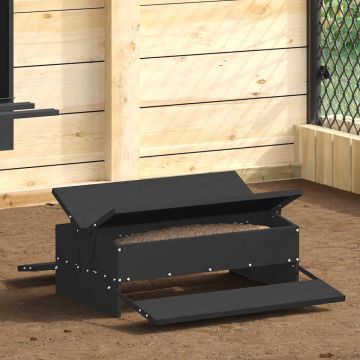 Mangiatore a Pedale per Pollo Nero 75 x 53 x 20,5 cm 10 kg
