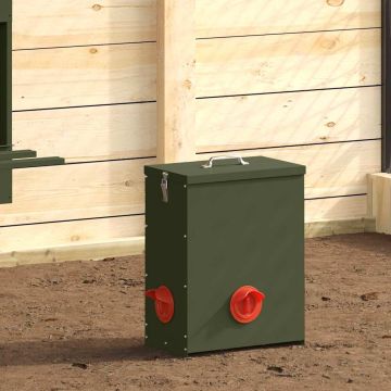 Feeder per pollo Verde Oliva 32,5 x 20,5 x 43 cm 25 kg