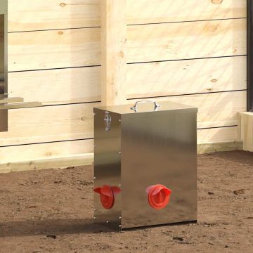 Feeder per pollo Argento 32,5 x 20,5 x 43 cm 25 kg