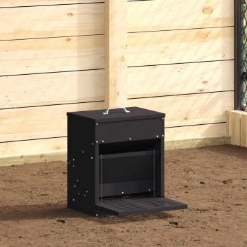 Mangiatore a Pedale per Pollo Nero 33 x 42 x 40 cm 10 kg