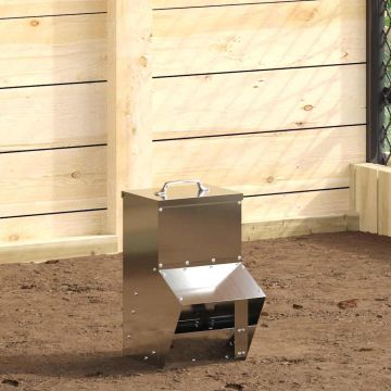 Feeder per pollo Argento 20 x 25 x 35 cm Acciaio zincato