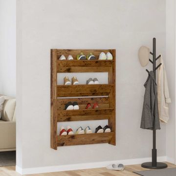 Mobile per scarpe 2 pz 80 x 18 x 60 cm Legno ingegnerizzato