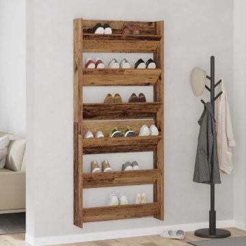 Mobile per scarpe 2 pz 84 x 18 x 90 cm Legno ingegnerizzato