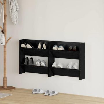 Mobile per scarpe 2 pz 60 x 18 x 60 cm Legno ingegnerizzato