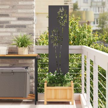 Schermo per privacy in giardino Traforo Nero 32 x 140 cm