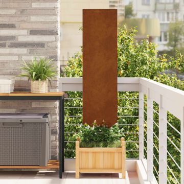 Schermo per privacy in giardino Traforo Ruggine 32 x 140 cm