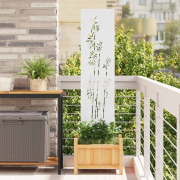 Schermo per privacy in giardino Floreale Bianco 32 x 140 cm