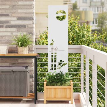 Schermo per privacy in giardino Traforo Bianco 32 x 140 cm