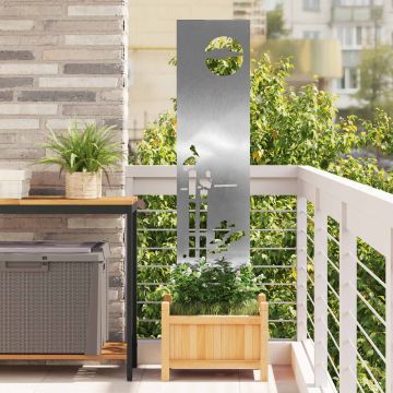 Schermo per privacy in giardino Traforo Argento 32 x 140 cm