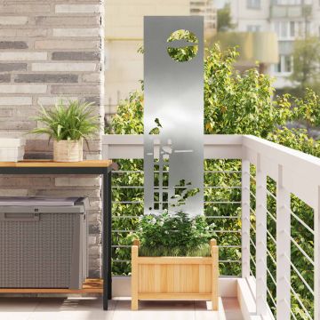 Schermo per privacy in giardino Traforo Argento 32 x 140 cm