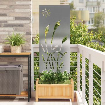 Schermo per privacy in giardino Traforo Argento 50 x 140 cm